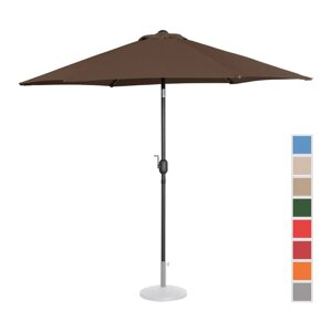Стоячий садовий парасолька - Ø270 см - коричневий Uniprodo (-)