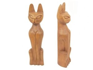 Кошеня кота кішок з екзотичної деревини 30 см Статуетка Бренд Європи