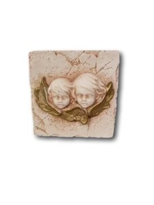 Барельєф два ангела прикраси Амора на стіні Статуетка Бренд Європи