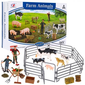 Фермерський набір із фігурками та аксесуарами для дітей 3+ Фермери + тварини + інвентар