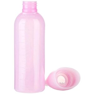 Пляшечка для фарбування для волосся з гребінцем 150мл рожевий AG647F
