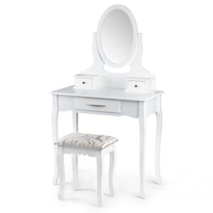 Косметичний туалетний столик регульоване дзеркало + табурет Польща