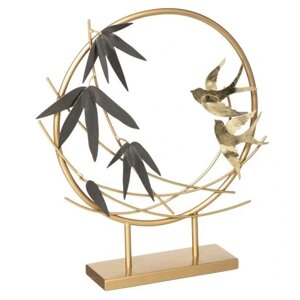 Декоративні фігурки птиці для салону золотий метал Статуетка Бренд Європи