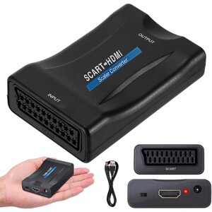 Перехідник конвертер Scart в HDMI AV Euro Full HD