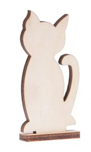 Кошеня дерев'яний кіт 10см орнамент іграшковий декупаж! Статуетка Бренд Європи