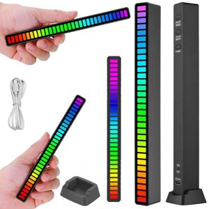 USB-світлодіоди реагують на звук, багатобарвний неон, світлодіодна стрічка RGB блимає у 18 режимах