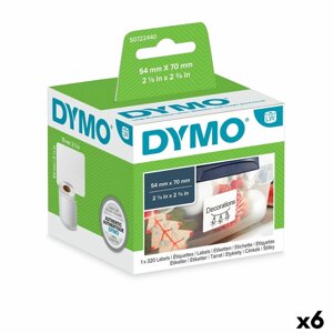 Dymo S0722440 Етикетки в рулоні 54 X 70 мм LabelwriterTM, білі (6 шт.)