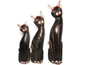 Figurine Cats Дерев'яна скульптура Cat 35/30 / 25см kpl Статуетка Бренд Європи