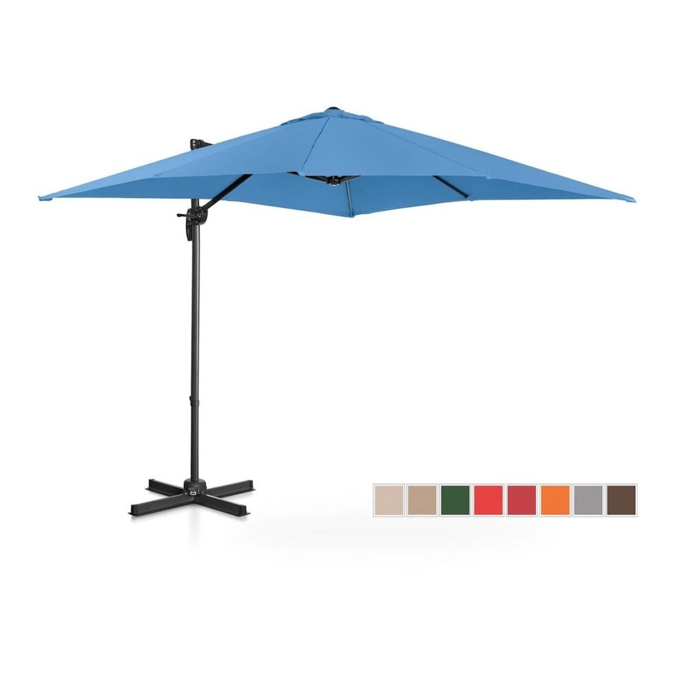 Підвісна садова парасолька - обертання - 250 x 250 см - синій Uniprodo (-)}} від компанії Euromarka - фото 1