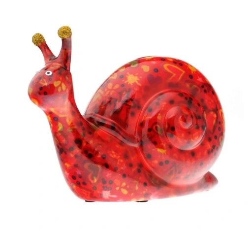 Piggy Bank Snail Art.148 / 00173 / B / Red Butterflies Статуетка Бренд Європи від компанії Euromarka - фото 1