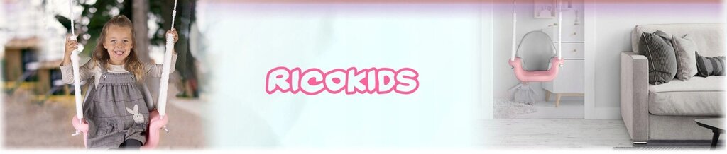 Ricokids 3в1 гойдалка-відро з ведмедиком Тедді, рожевий від компанії Euromarka - фото 1