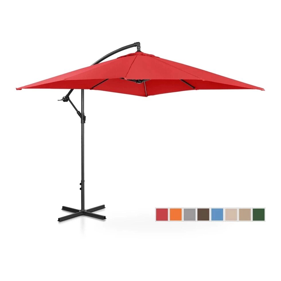 Сад повісить на парасольку - 250 x 250 см - червоний Uniprodo EX10250072 садові парасольки ( -) від компанії Euromarka - фото 1