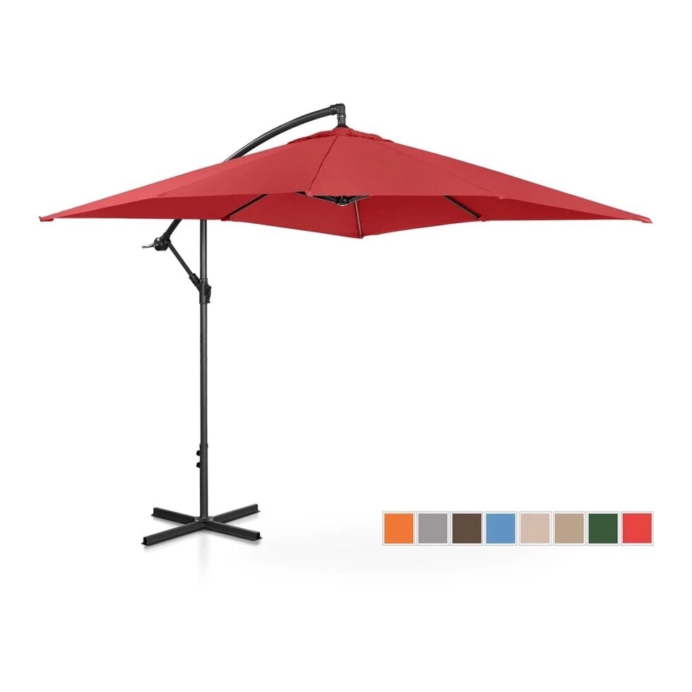 Садова парасолька висить - 250 x 250 см - Бургунді Uniprodo EX10250073 Садові парасольки ( -) від компанії Euromarka - фото 1
