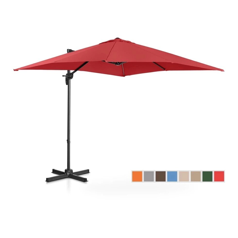 Садова парасолька висить - 250 x 250 см - Бургунді Uniprodo EX10250104 Садові парасольки ( -) від компанії Euromarka - фото 1