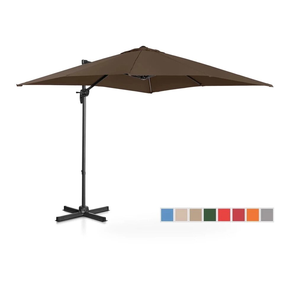 Садова парасолька висить - 250 x 250 см - коричневий Uniprodo EX10250107 садові парасольки ( -) від компанії Euromarka - фото 1