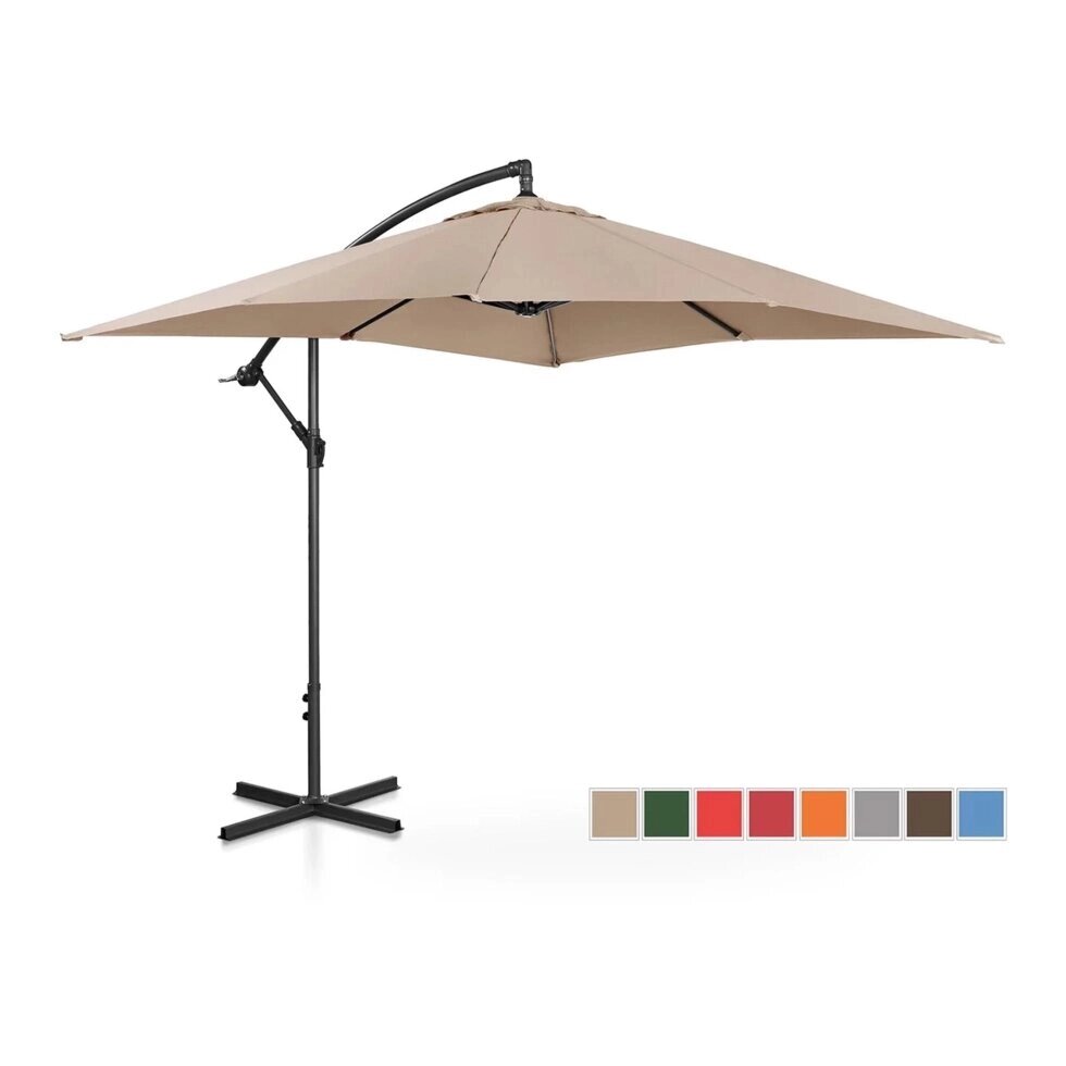 Садова парасолька висить - 250 x 250 см - крем Uniprodo EX10250069 садові парасольки ( -) від компанії Euromarka - фото 1