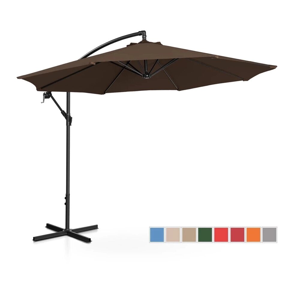 Садова парасолька висить - Ø300 см - коричневий Uniprodo EX10250089 садові парасольки ( -) від компанії Euromarka - фото 1