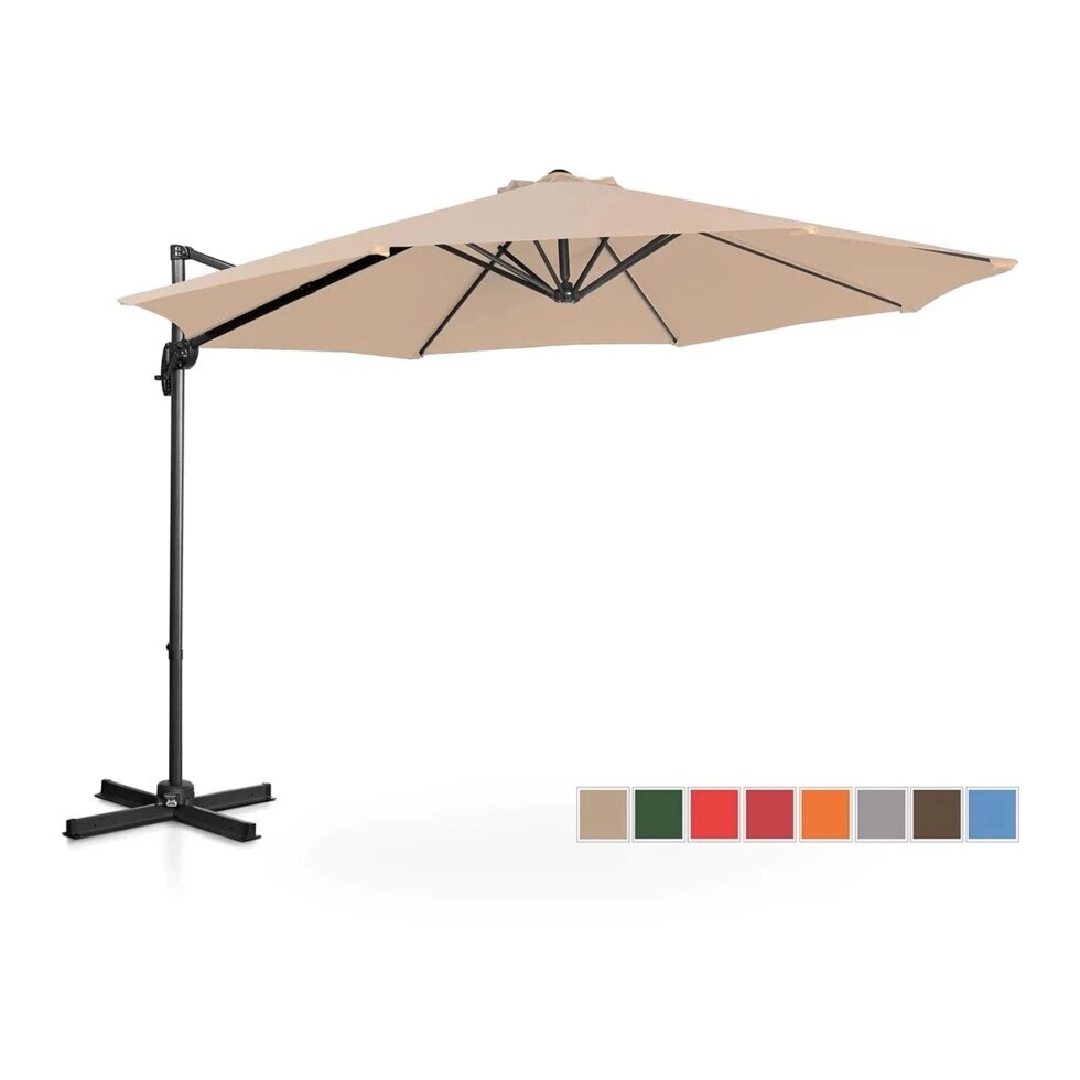 Садова парасолька висить - Ø300 см - крем Uniprodo EX10250091 садові парасольки ( -) від компанії Euromarka - фото 1