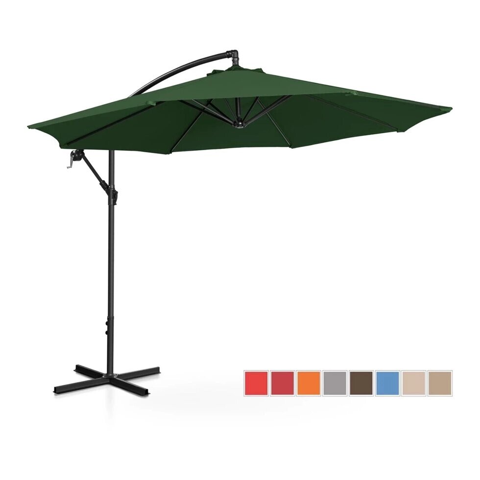 Садова парасолька висить - Ø300 см - зелений Uniprodo EX10250080 садові парасольки ( -) від компанії Euromarka - фото 1