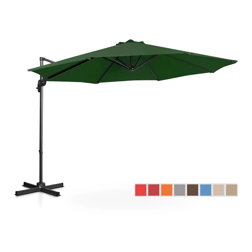 Садова парасолька висить - Ø300 см - зелений Uniprodo EX10250093 садові парасольки ( -) від компанії Euromarka - фото 1