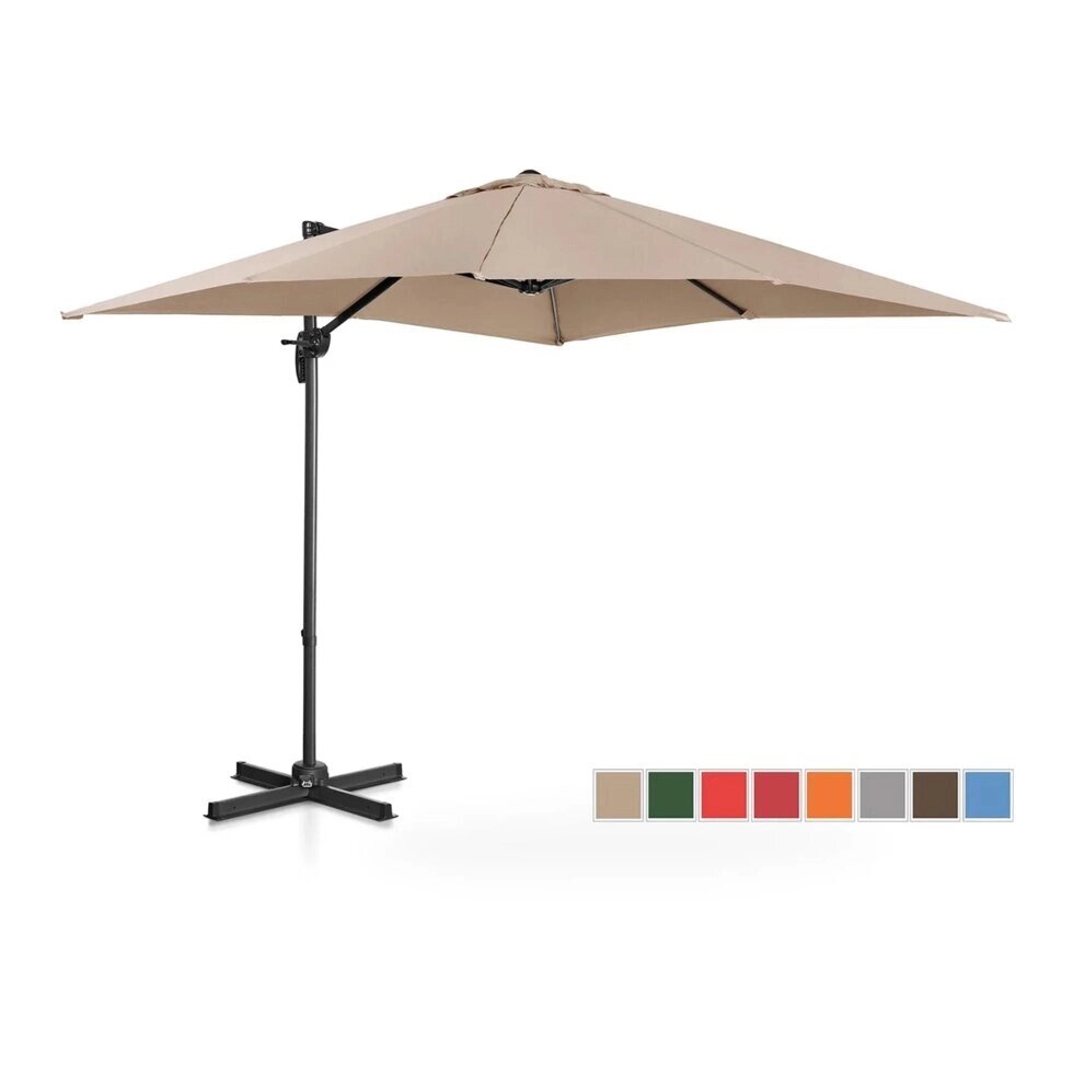 Садова парасолька висить - обертання - 250 x 250 см - крем Uniprodo EX10250100 садові парасольки ( -) від компанії Euromarka - фото 1