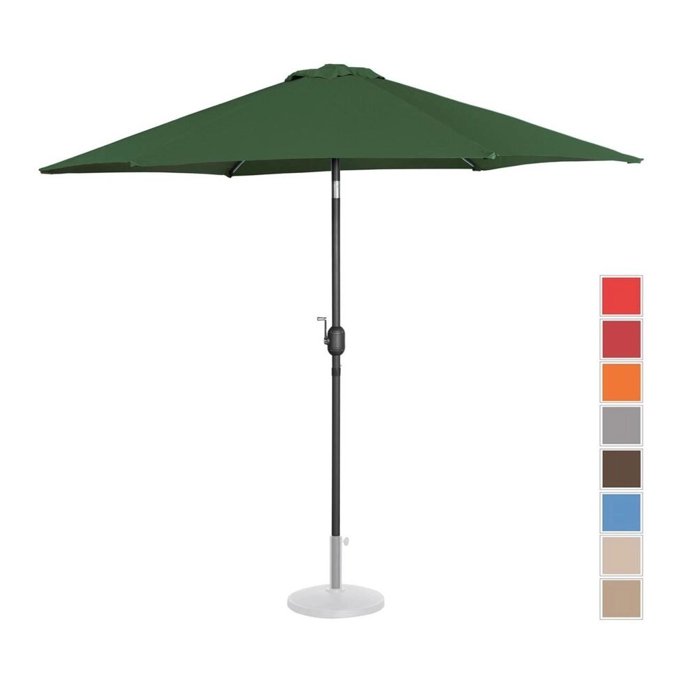 Садовий парасолька - Ø270 см - зелений Uniprodo (-)}} від компанії Euromarka - фото 1