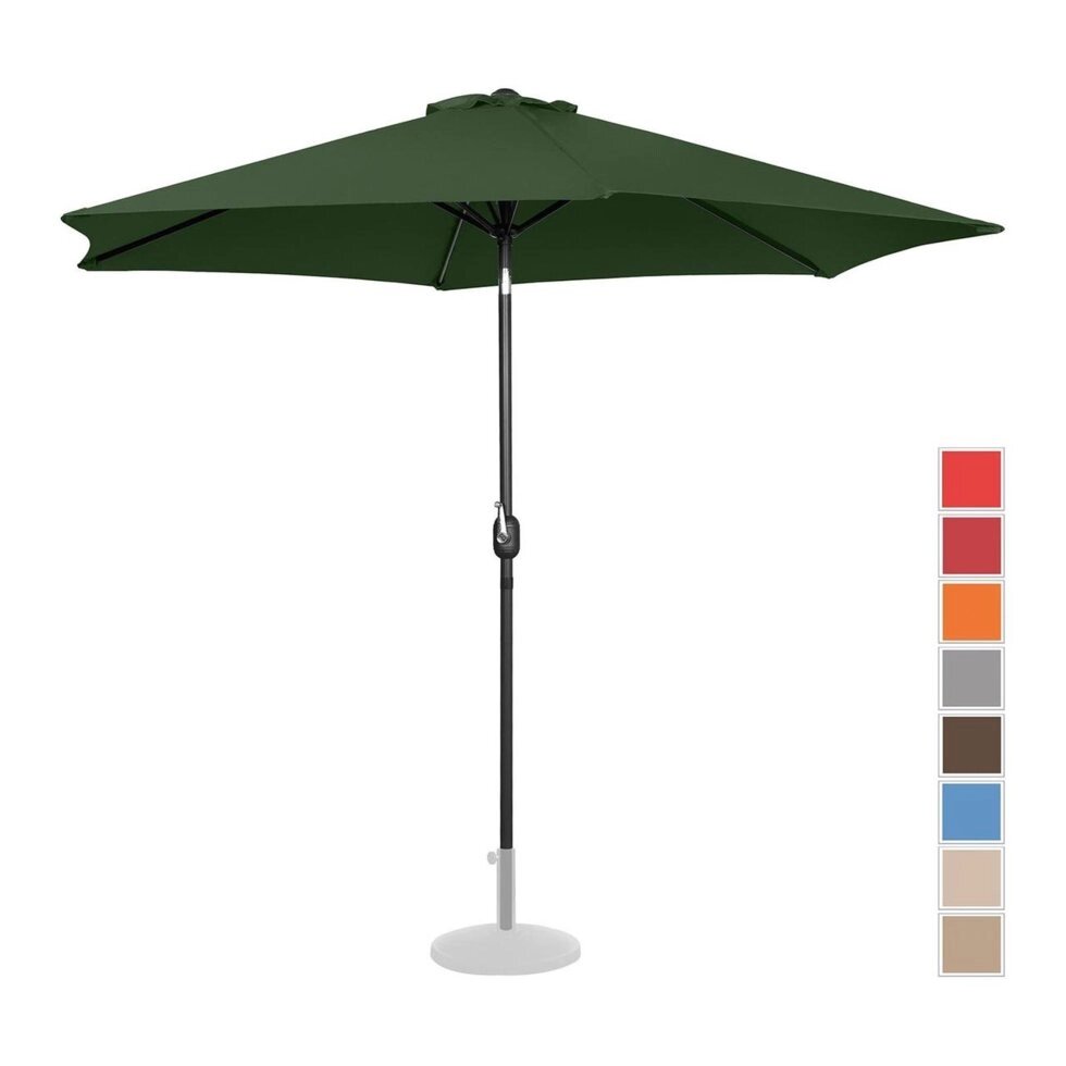 Садовий парасолька - Ø300 см - зелений Uniprodo (-)}} від компанії Euromarka - фото 1