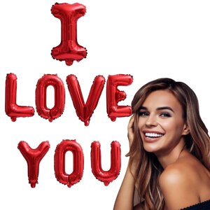 Кулька жіночий день гірлянда я люблю тебе 40 см GALAXY NO. 60184