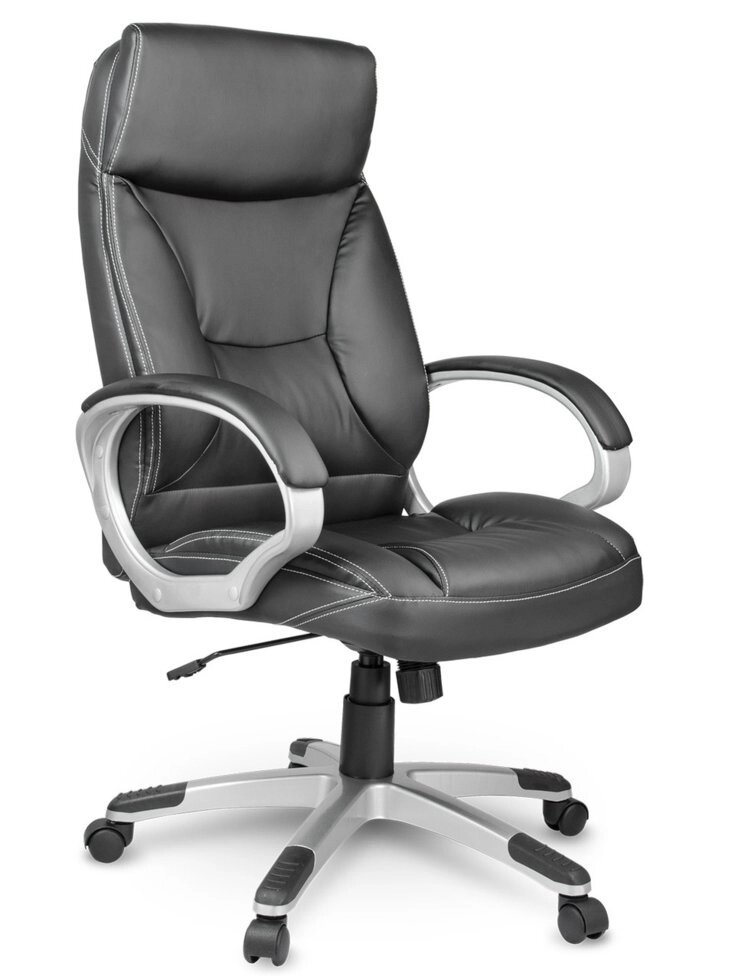 Шкіряне офісне крісло Eago EG-223 чорне від компанії Euromarka - фото 1