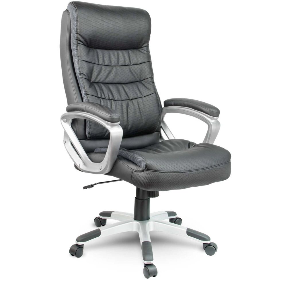 Шкіряне офісне крісло Eago EG-226 чорне від компанії Euromarka - фото 1