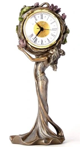 Симпатичні годинник з віроною жінкою Статуетка Бренд Європи від компанії Euromarka - фото 1