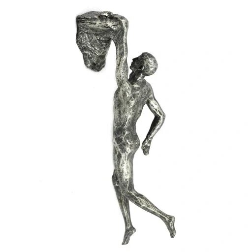 Сіра стіна статуетка людина на рок на 30 см Статуетка Бренд Європи від компанії Euromarka - фото 1