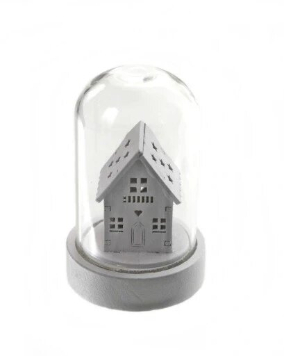 Скляний фігурка купола білий будинок 9см для очеретів Статуетка Бренд Європи від компанії Euromarka - фото 1