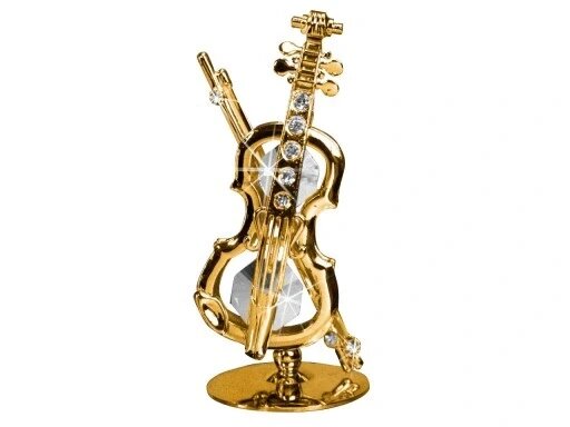 Скрипка Gold Figurine Swarovski Union Crystal Статуетка Бренд Європи від компанії Euromarka - фото 1