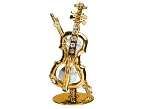 Скрипка Gold Figurine Swarovski Union Crystal Статуетка Бренд Європи