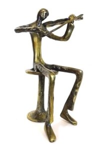 Скрипка - металева статуетка латунна скульптура музикант Статуетка Бренд Європи