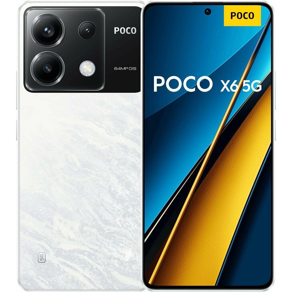 Смартфони Poco X6 256 ГБ 6,67 дюйма, білі, 12 ГБ оперативної пам'яті від компанії Euromarka - фото 1