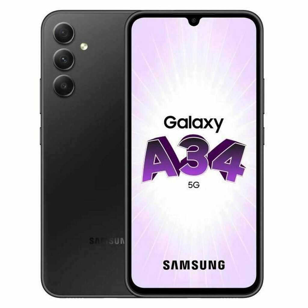 Смартфони Samsung A34 5G чорний сірий 6 ГБ оперативної пам'яті 128 ГБ від компанії Euromarka - фото 1