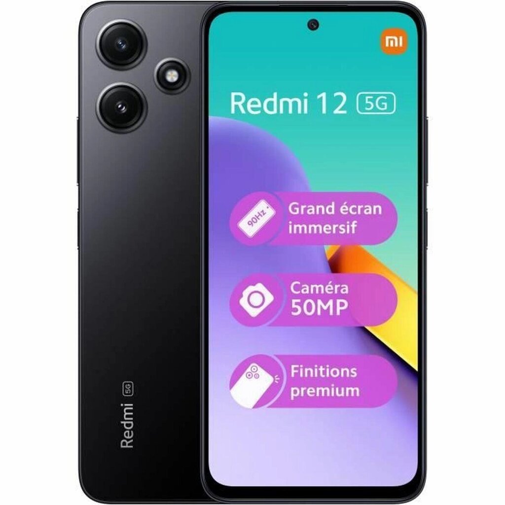 Смартфони Xiaomi Redmi 12 4 ГБ оперативної пам'яті 6,8 дюйма 128 ГБ чорний від компанії Euromarka - фото 1