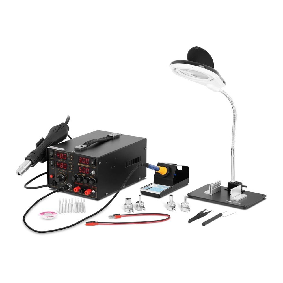 Станція паянка - 75 W - 2 x Залізо - живлення - 4 x світлодіод Stamos Soldering (-)}}}} від компанії Euromarka - фото 1