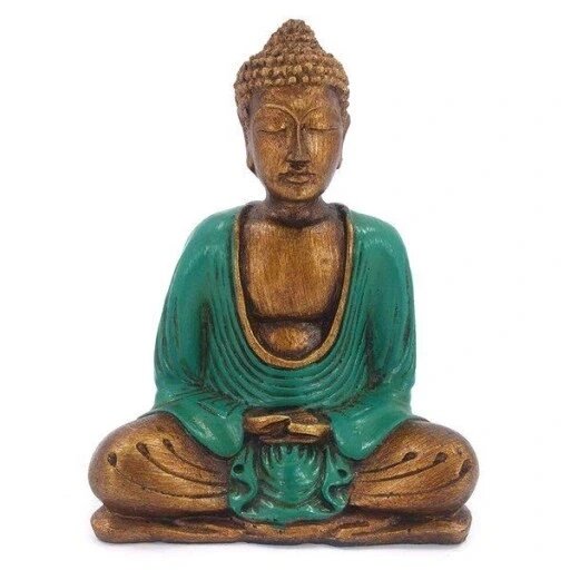 Статуетка Будда бірюзовий 16 см (Індія, медитація) Статуетка Бренд Європи від компанії Euromarka - фото 1
