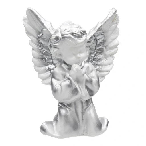 Статуетка сріблястий ангел гіпсокартон Статуетка Бренд Європи від компанії Euromarka - фото 1