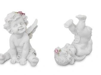 Статуетка веселий ангел два варіанти білі WYS.6 / 5 см Статуетка Бренд Європи від компанії Euromarka - фото 1