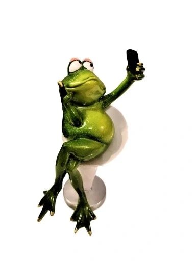 Статуетка жаба Selfie подарунок Статуетка Бренд Європи від компанії Euromarka - фото 1