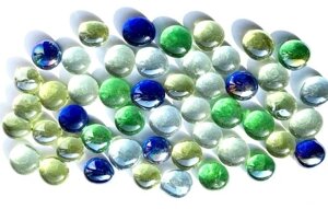 Скляні таблетки Fi 2 см Колірна суміш 50 кольорових ПК Статуетка Бренд Європи
