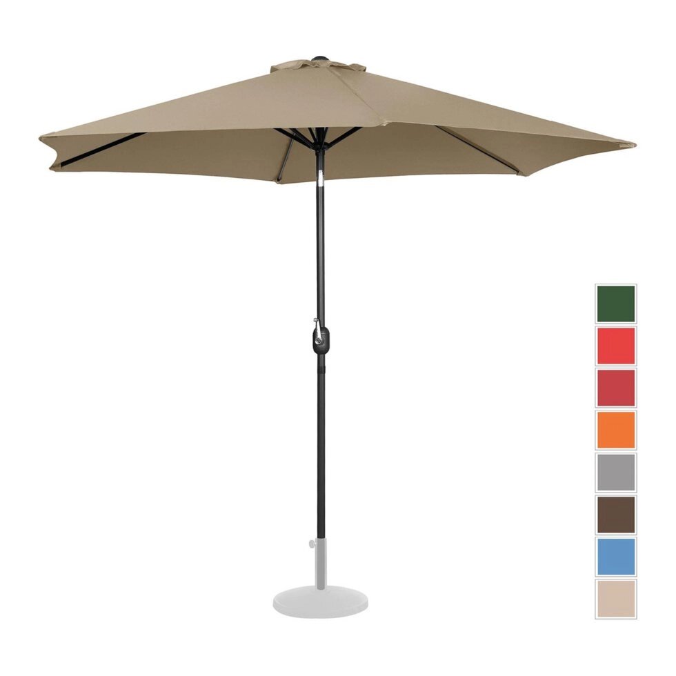 Стояча садова парасолька - Ø300 см - beige Uniprodo (-)}} від компанії Euromarka - фото 1