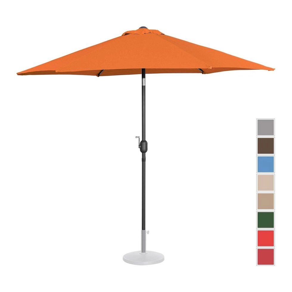 Стоячи парасольку Садові - Ø270 CM - Orange Uniprodo (-)}} від компанії Euromarka - фото 1
