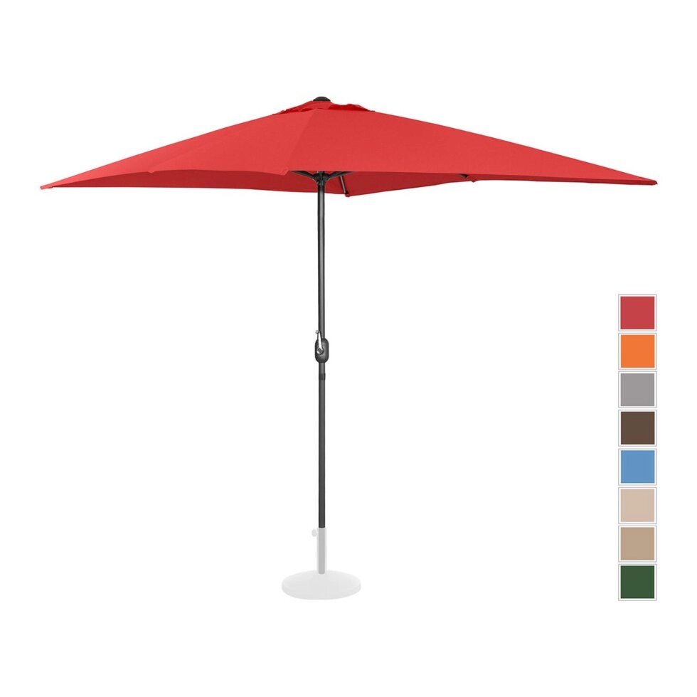 Стоячий садовий парасолька - 200 x 300 см - червоний Uniprodo (-)}} від компанії Euromarka - фото 1