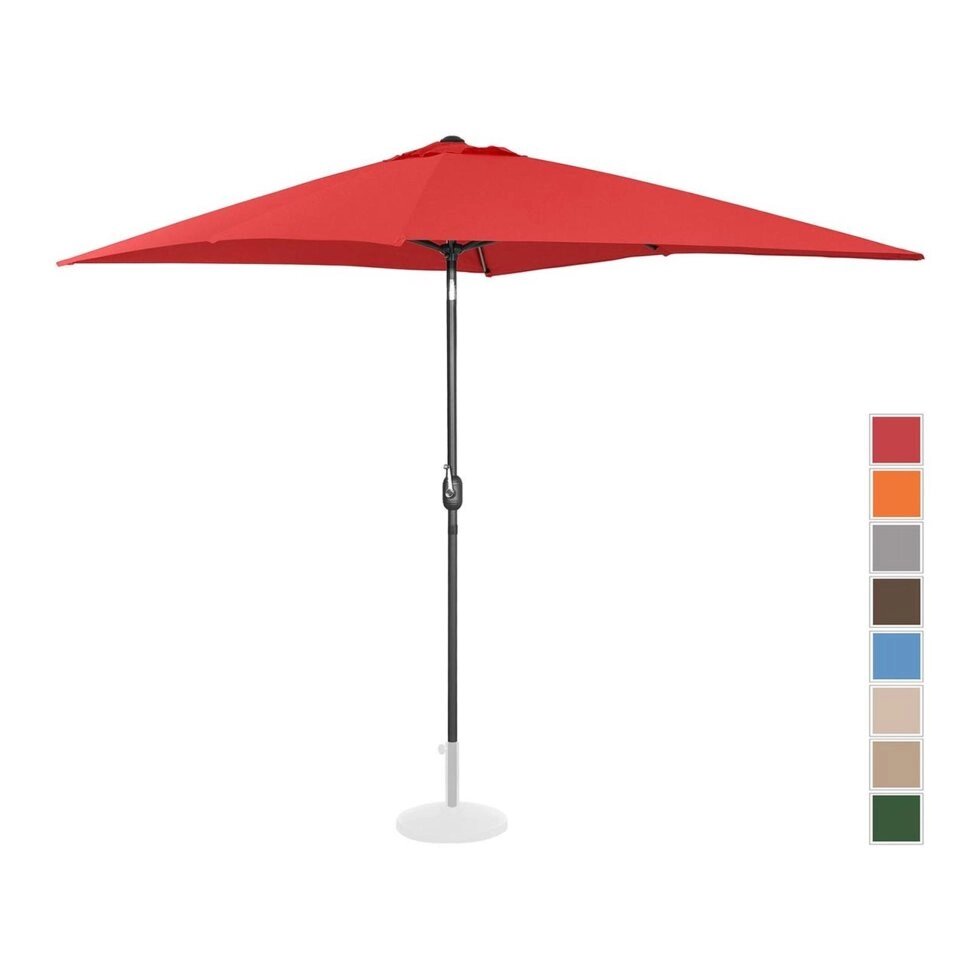 Стоячий садовий парасолька - 200 x 300 см - нахилений - червоний {1}}}} від компанії Euromarka - фото 1