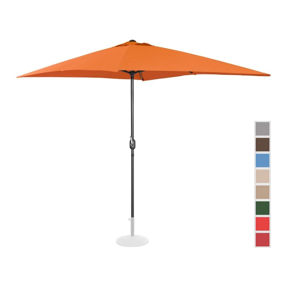Стоячий садовий парасолька - 200 x 300 см - помаранчевий Uniprodo (-) від компанії Euromarka - фото 1